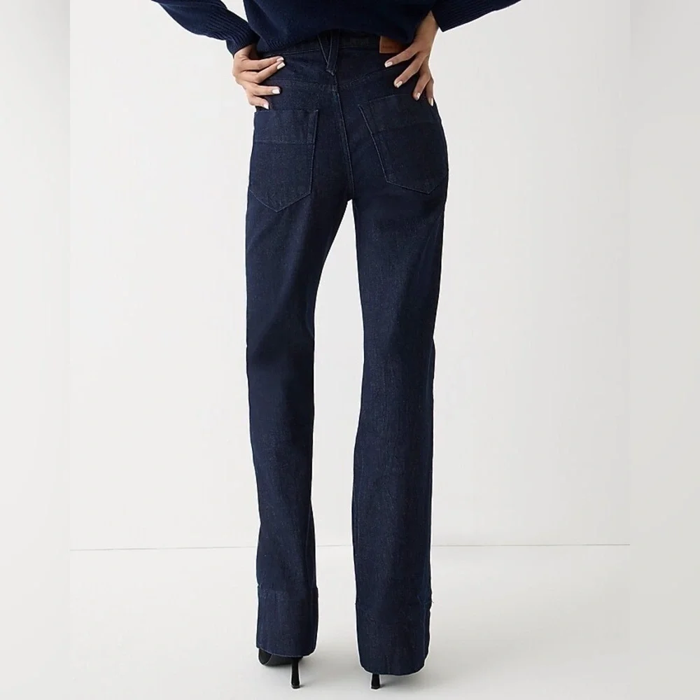 J Crew Limited-edition Point Sur pintuck flare jean in Rinse wash Item BS296